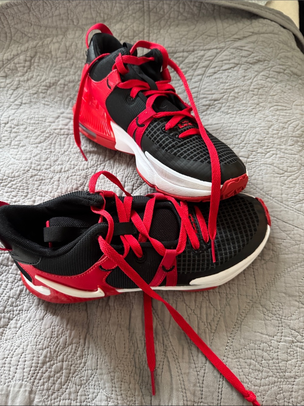 Nike Kids Black and Red Athletic Sneakers